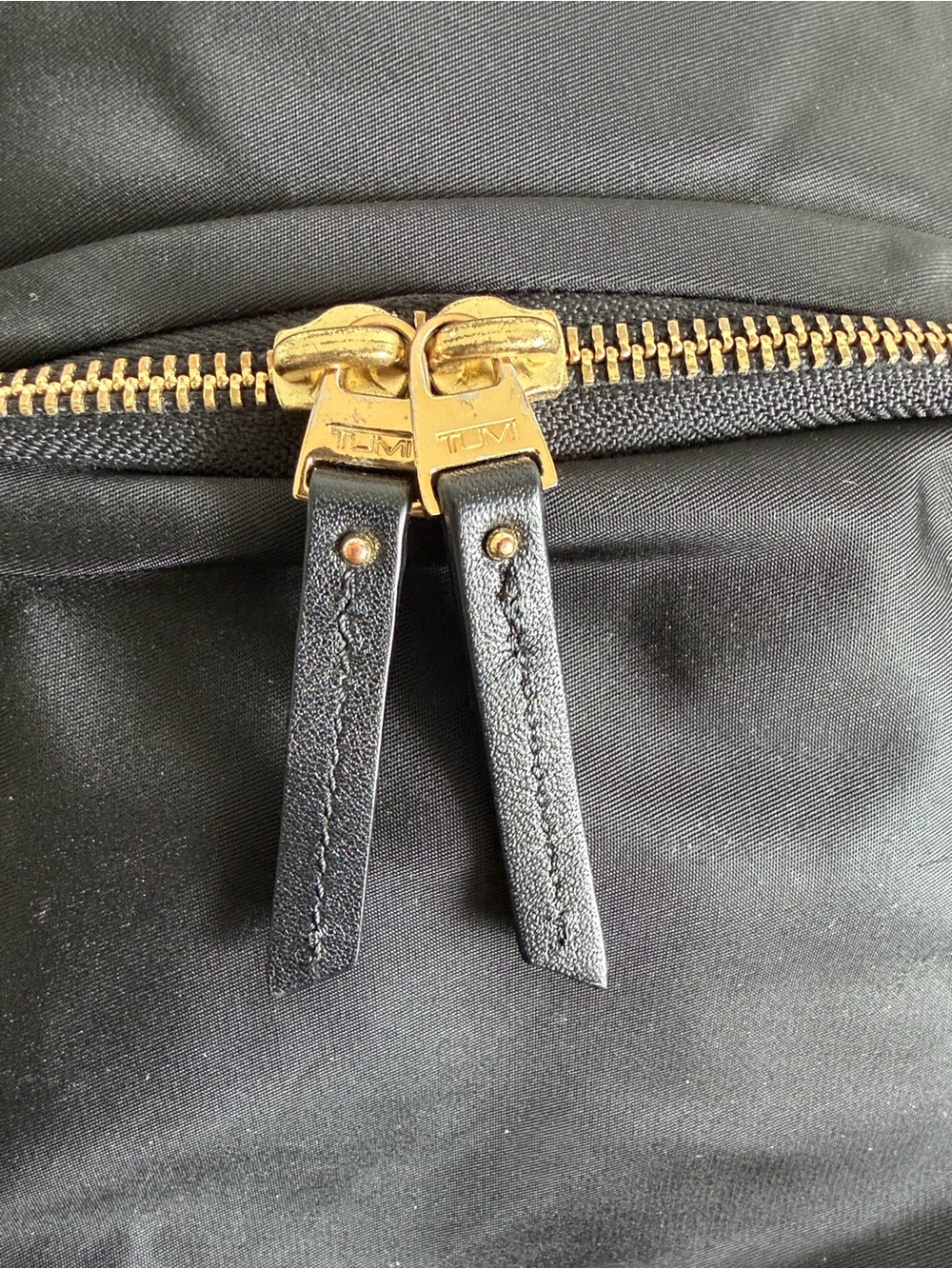 TUMI Voyageur Nadia Convertible Backpack/Sling – Black Nylon Gold Hardware - Picture 7 of 15